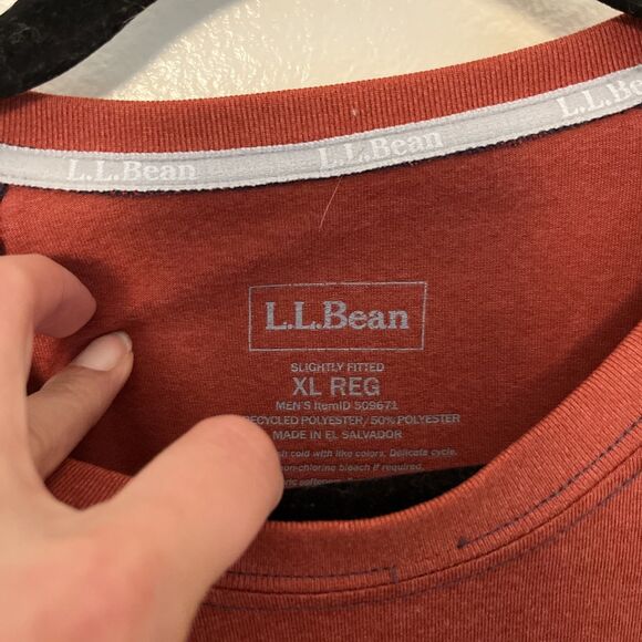 Men's L.L.Bean Quick-Dry Trail Tee Short-Sleeve, Burnt Orange- XL Reg - Picture 6 of 10